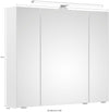 Dulap de baie cu oglindă, priză și lumini Quickset 945 Saphir 80 cm lățime - LunaHome.ro