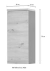Dulap de baie suspendat Memphis culoare stejar 30 cm - LunaHome.ro