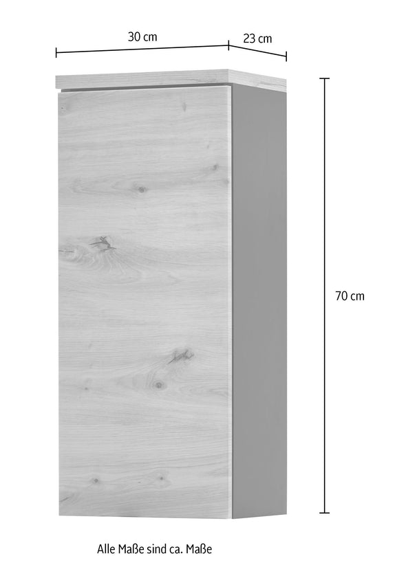 Dulap de baie suspendat Memphis culoare stejar 30 cm - LunaHome.ro