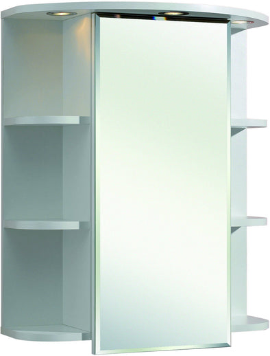 Dulap de baie suspendat Quickset 335 cu oglinda, LED si rafturi