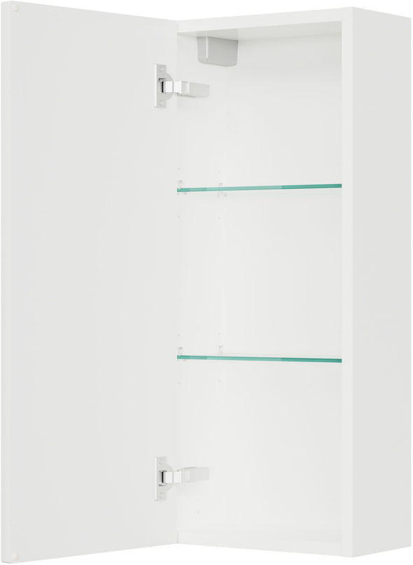Dulap de baie suspendat Saphir alb cu polite din sticla 30 cm - LunaHome.ro