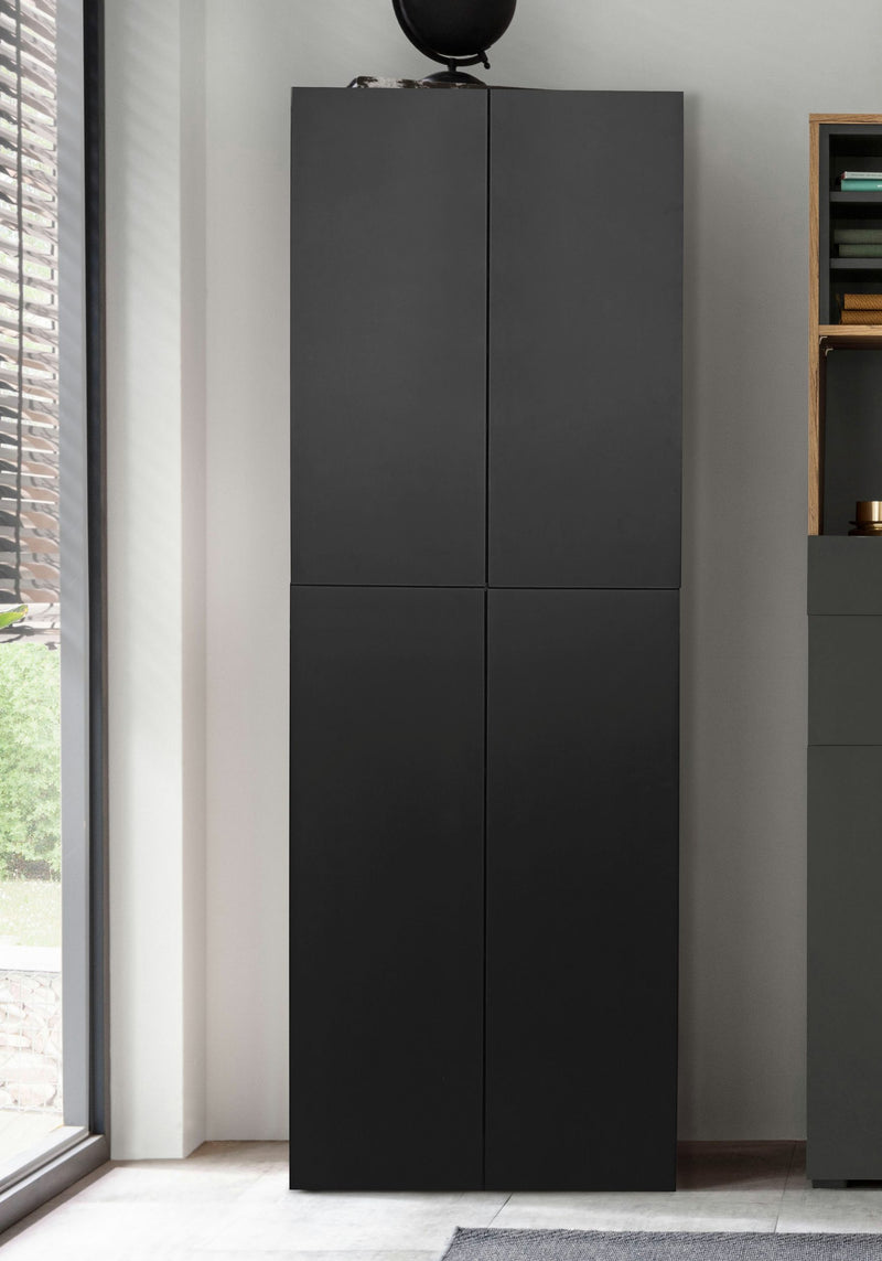 Dulap de birou pentru acte Jarvie negru cu 4 usi 60 cm lățime - LunaHome.ro