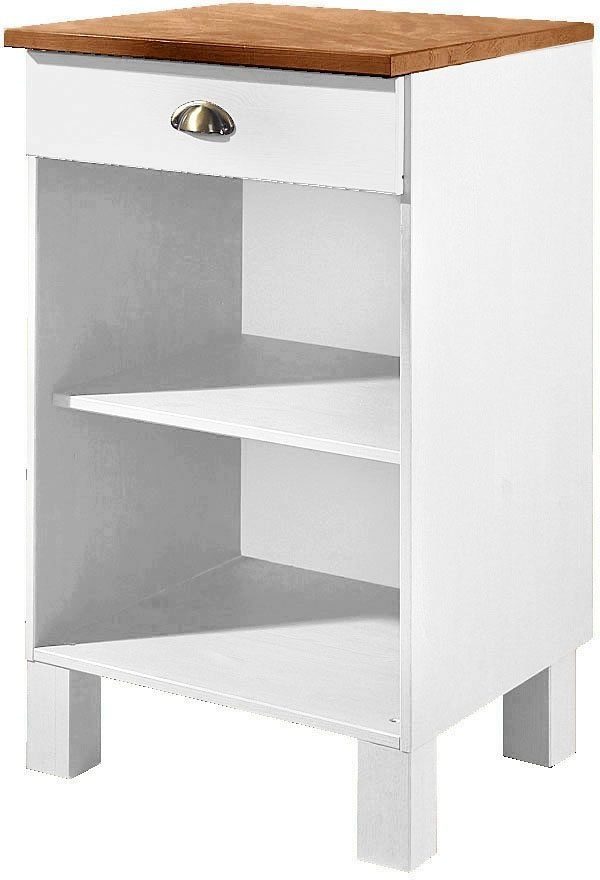 Dulap de bucătărie Oslo din lemn de pin alb cu blat 50x50 cm - LunaHome.ro
