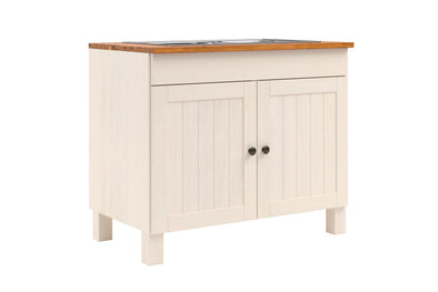 Dulap de bucătărie Alby2 din lemn de pin 100 cm - LunaHome.ro