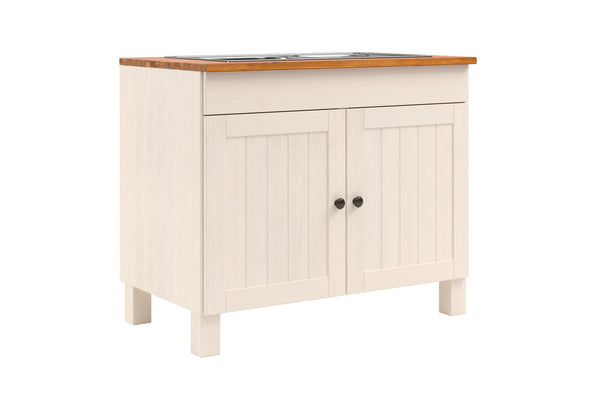 Dulap de bucătărie Alby2 din lemn de pin 100 cm - LunaHome.ro