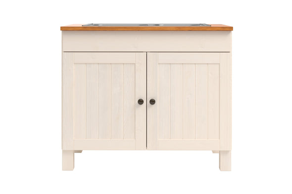 Dulap de bucătărie Alby2 din lemn de pin 100 cm - LunaHome.ro