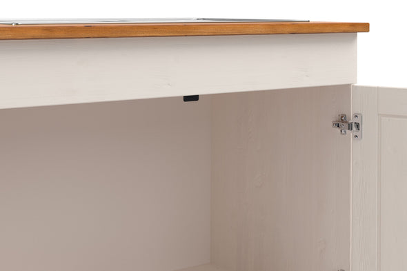 Dulap de bucătărie Alby2 din lemn de pin 100 cm - LunaHome.ro