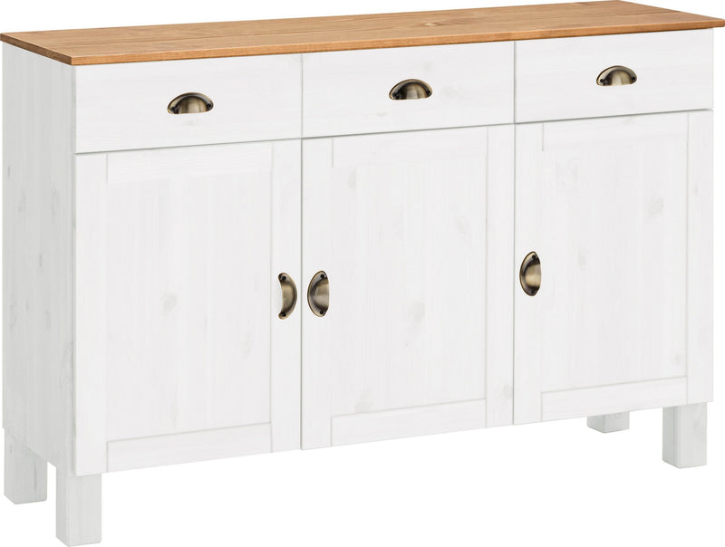Dulap de bucatarie Oslo din lemn de pin, 125 cm latime - LunaHome.ro