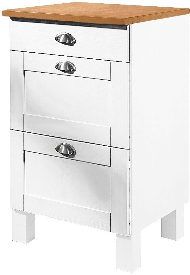 Dulap de bucătărie Oslo din lemn de pin cu blat inclus, 50 cm - LunaHome.ro