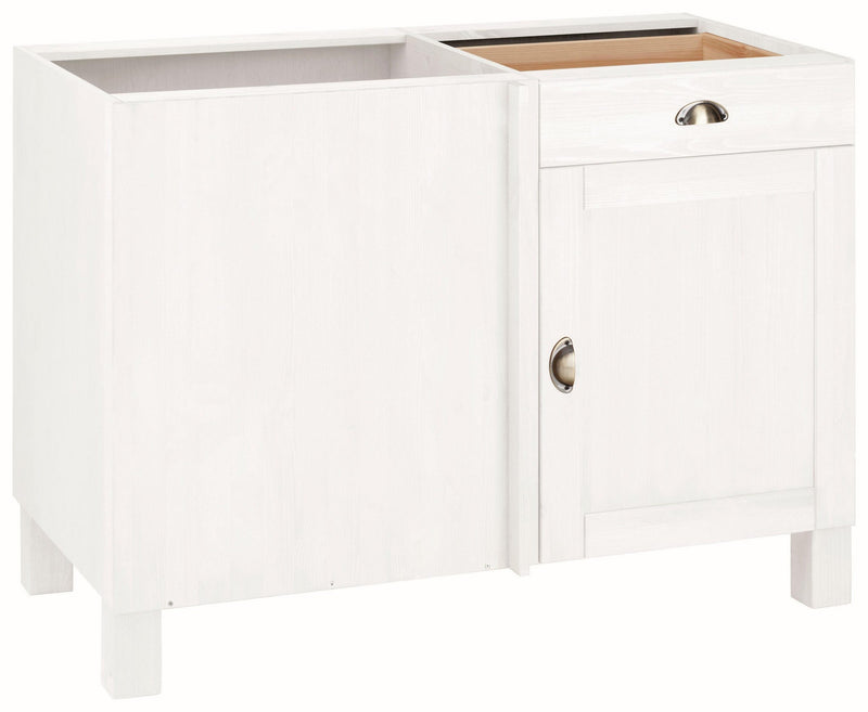 Dulap de bucătărie pentru colț Oslo din lemn de pin 110 cm - LunaHome.ro