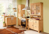 Dulap de bucătărie pentru cuptor Oslo din lemn de pin natur 100 cm - LunaHome.ro