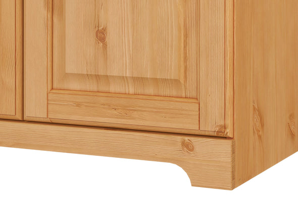 Dulap de chiuveta Ruegen din lemn de pin natur 80 cm lățime - LunaHome.ro