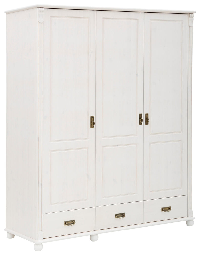 Dulap de dormitor Aimo din lemn de pin cu 3 usi 152 cm - LunaHome.ro
