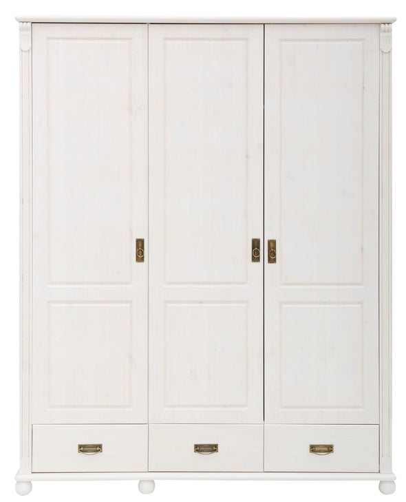 Dulap de dormitor Aimo din lemn de pin cu 3 usi 152 cm