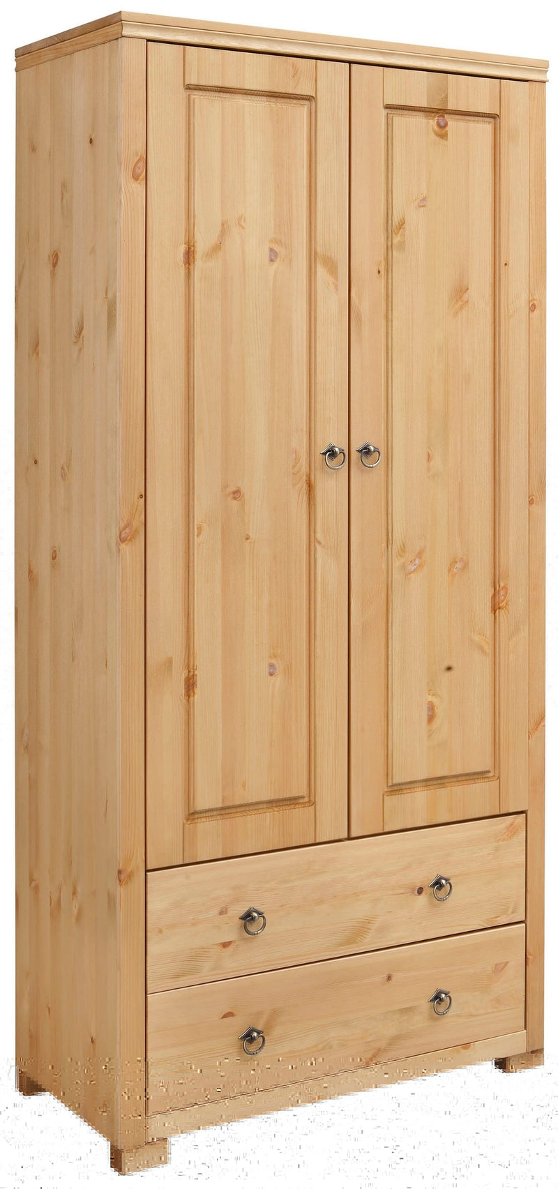 Dulap de dormitor Gotland din lemn de pin natur cu 2 usi 80 cm - LunaHome.ro