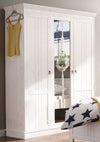 Dulap de dormitor Indra cu 3 usi si oglinda din lemn de pin 145 cm - LunaHome.ro