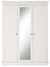 Dulap de dormitor Indra cu 3 usi si oglinda din lemn de pin 145 cm - LunaHome.ro