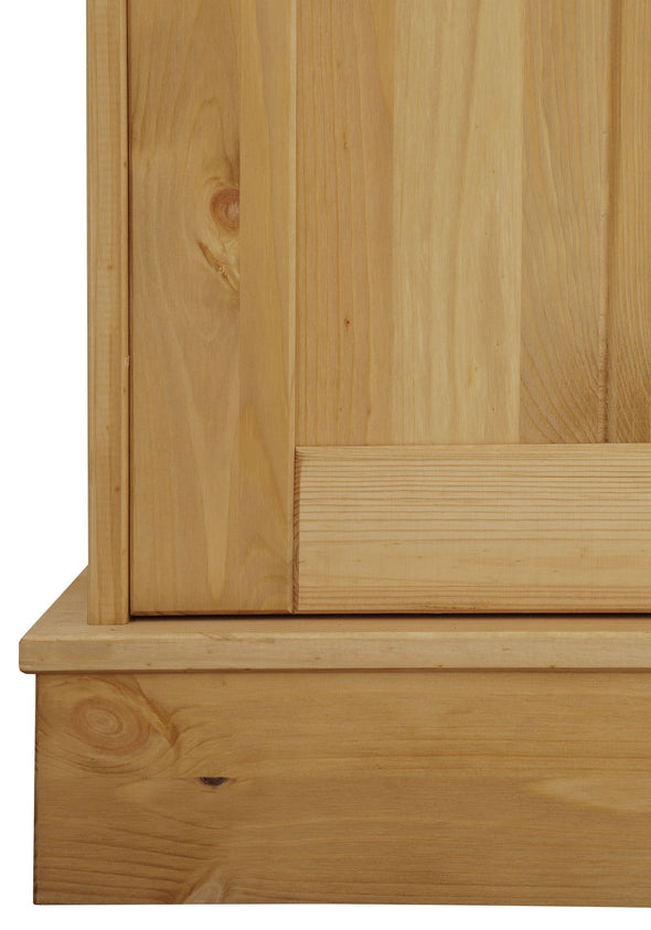 Dulap de dormitor Indra cu 3 usi si oglinda din lemn de pin 145 cm - LunaHome.ro