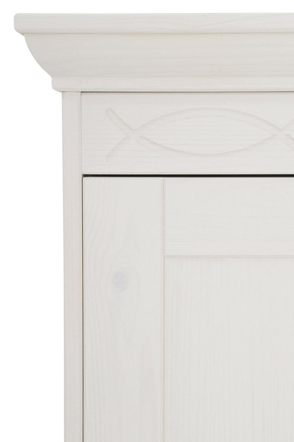 Dulap de dormitor Indra cu 3 usi si oglinda din lemn de pin 145 cm - LunaHome.ro