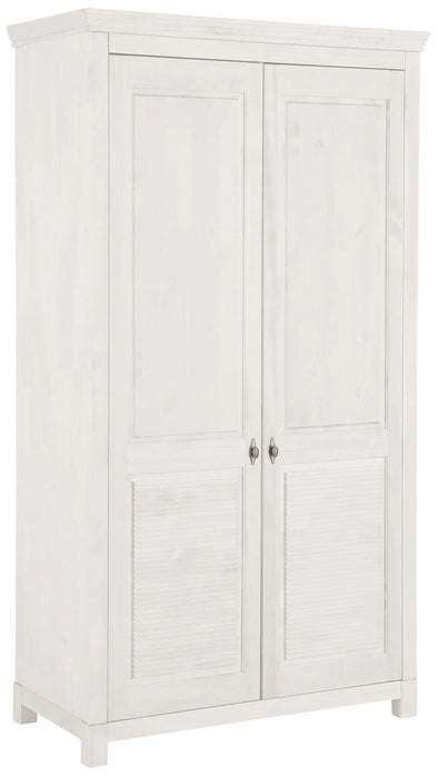 Dulap de dormitor Rauna din lemn de pin alb rustic 113 cm - LunaHome.ro