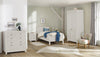 Dulap de dormitor Rauna din lemn de pin alb rustic 113 cm - LunaHome.ro