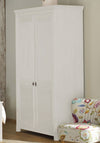 Dulap de dormitor Rauna din lemn de pin alb rustic 113 cm - LunaHome.ro