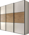 Dulap de dormitor STAUD alb și stejar cu 3 uși glisante 249 cm latime