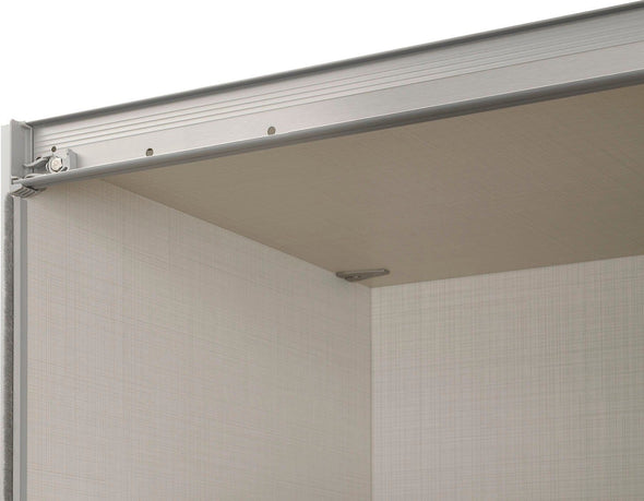 Dulap de dormitor STAUD alb și stejar cu 3 uși glisante 249 cm latime