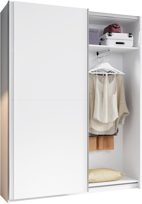 Dulap de dormitor Schlafkontor alb cu 2 usi glisante 150 cm latime - LunaHome.ro