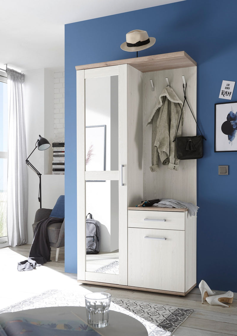 Dulap de hol garderoba Romance cu oglinzi 100 cm lățime - LunaHome.ro