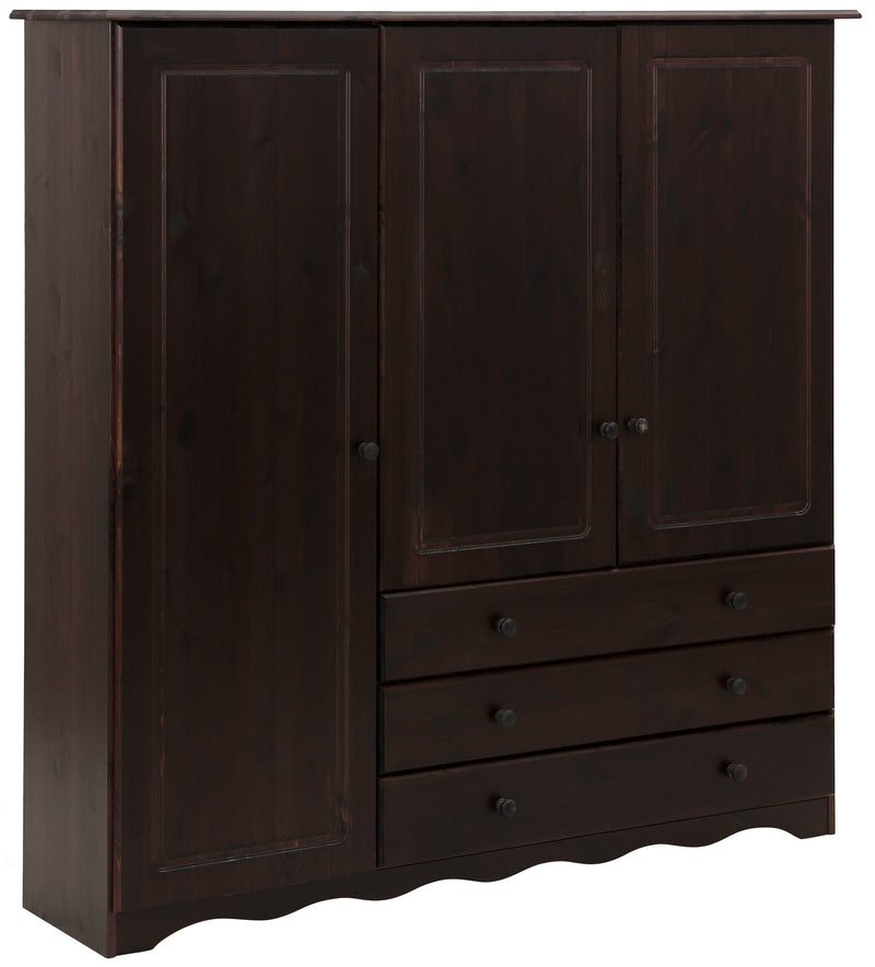 Dulap de lenjerie Minik din lemn masiv de pin maro, 184 cm - LunaHome.ro