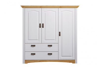 Dulap de lenjerii Konrad din lemn de pin alb 133 cm - LunaHome.ro