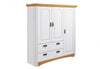 Dulap de lenjerii Konrad din lemn de pin alb 133 cm - LunaHome.ro