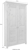 Dulap de pantofi Rauna din lemn de pin natur 113 cm lățime - LunaHome.ro