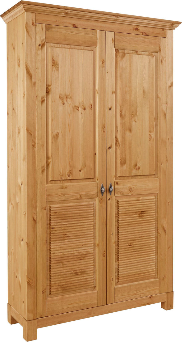 Dulap de pantofi Rauna din lemn de pin natur 113 cm lățime - LunaHome.ro