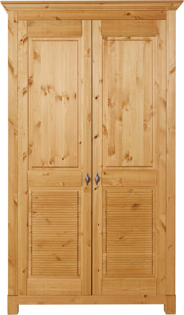 Dulap de pantofi Rauna din lemn de pin natur 113 cm lățime - LunaHome.ro