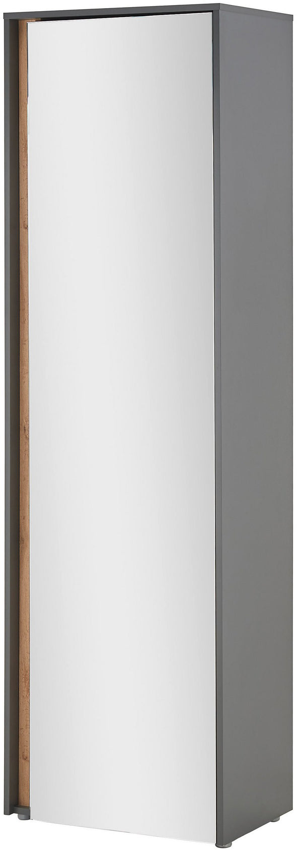 Dulap garderoba City Giron cu o usa cu oglinda antracit 60 cm lățime