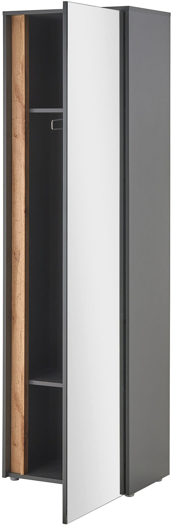 Dulap garderoba City Giron cu o usa cu oglinda antracit 60 cm lățime