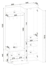 Dulap garderoba compact pentru hol cu bancheta si oglinda 114 cm - LunaHome.ro