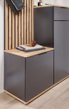 Dulap garderoba de hol Simple cu model riflaj si oglinda 88 cm - LunaHome.ro