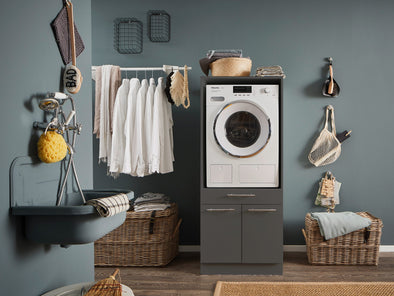 Dulap gri Laundreezy pentru masina de spalat rufe 67,5 cm - LunaHome.ro
