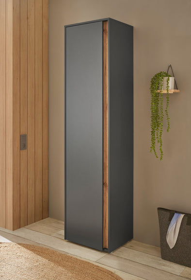 Dulap gri de hol City Giron ideal pentru hol 50 cm latime - LunaHome.ro