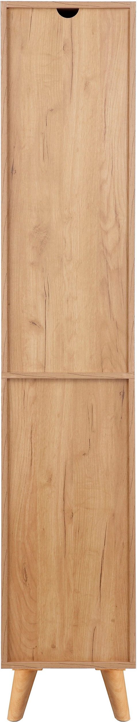 Dulap înalt de baie Lund Design cu usi gri, 35 cm lățime - LunaHome.ro