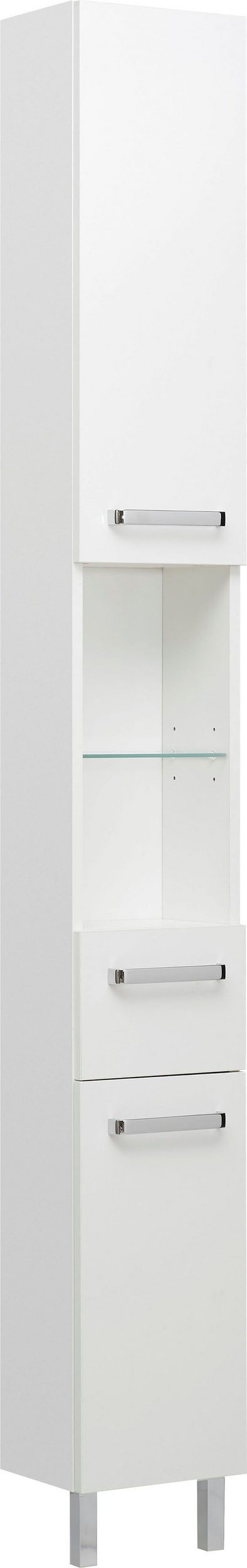 Dulap inalt de baie Quickset alb pentru spatii mici 25 cm lățime