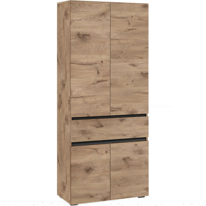 Dulap inalt de baie Wisla cu 4 uși și 1 sertar 76 cm lățime - LunaHome.ro