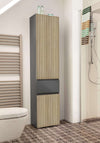 Dulap inalt de baie Wisla cu model riflaj cu 2 uși și 1 sertar 38 cm - LunaHome.ro