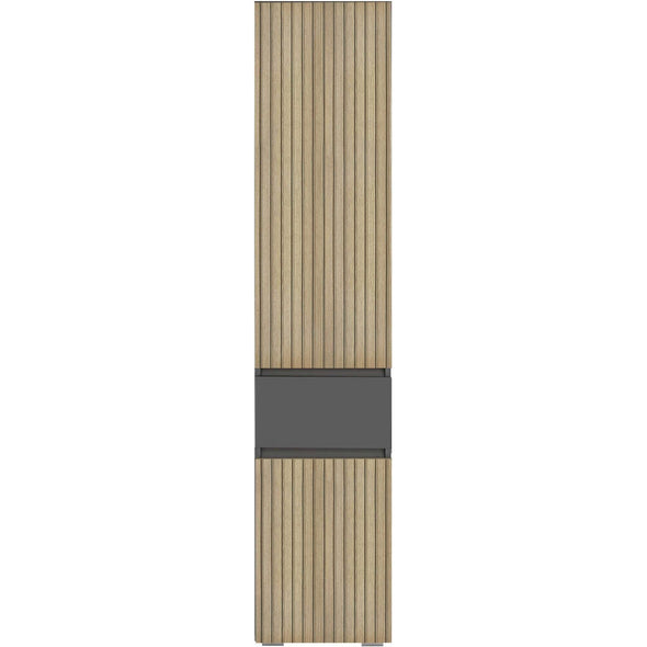 Dulap inalt de baie Wisla cu model riflaj cu 2 uși și 1 sertar 38 cm - LunaHome.ro