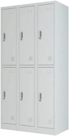 Dulap vestiar metalic Profiwerk Altena gri cu 6 usi 91 cm - LunaHome.ro