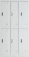 Dulap vestiar metalic Profiwerk Altena gri cu 6 usi 91 cm - LunaHome.ro