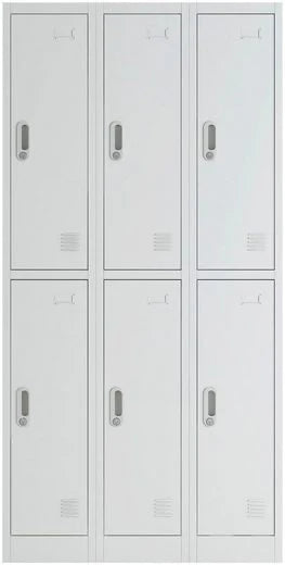 Dulap vestiar metalic Profiwerk Altena gri cu 6 usi 91 cm - LunaHome.ro